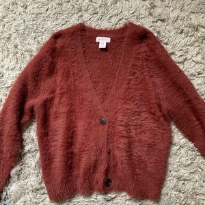 Fuzzy pink sweater